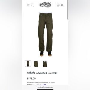 Railcar Fine Goods Rebels Seaweed Canvas